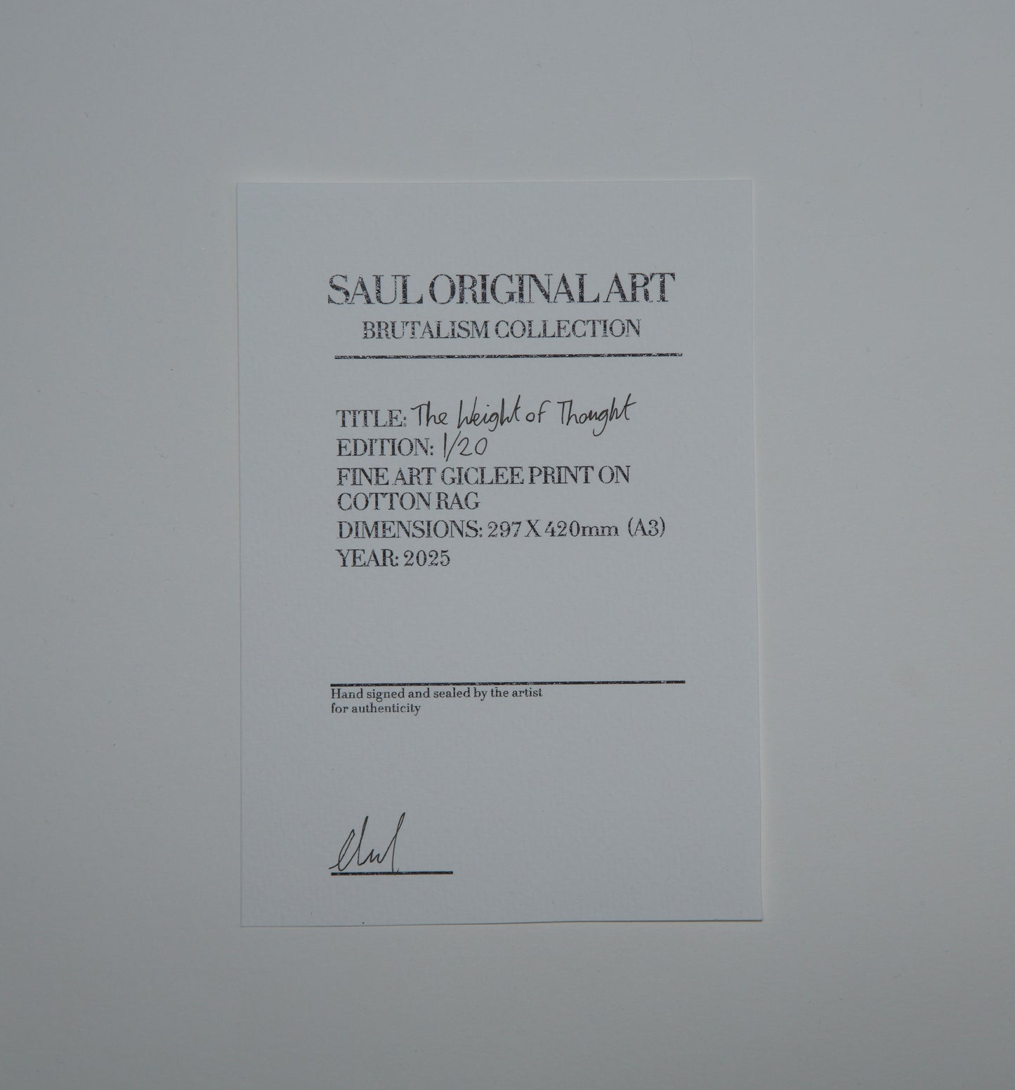 The Weight of Thought